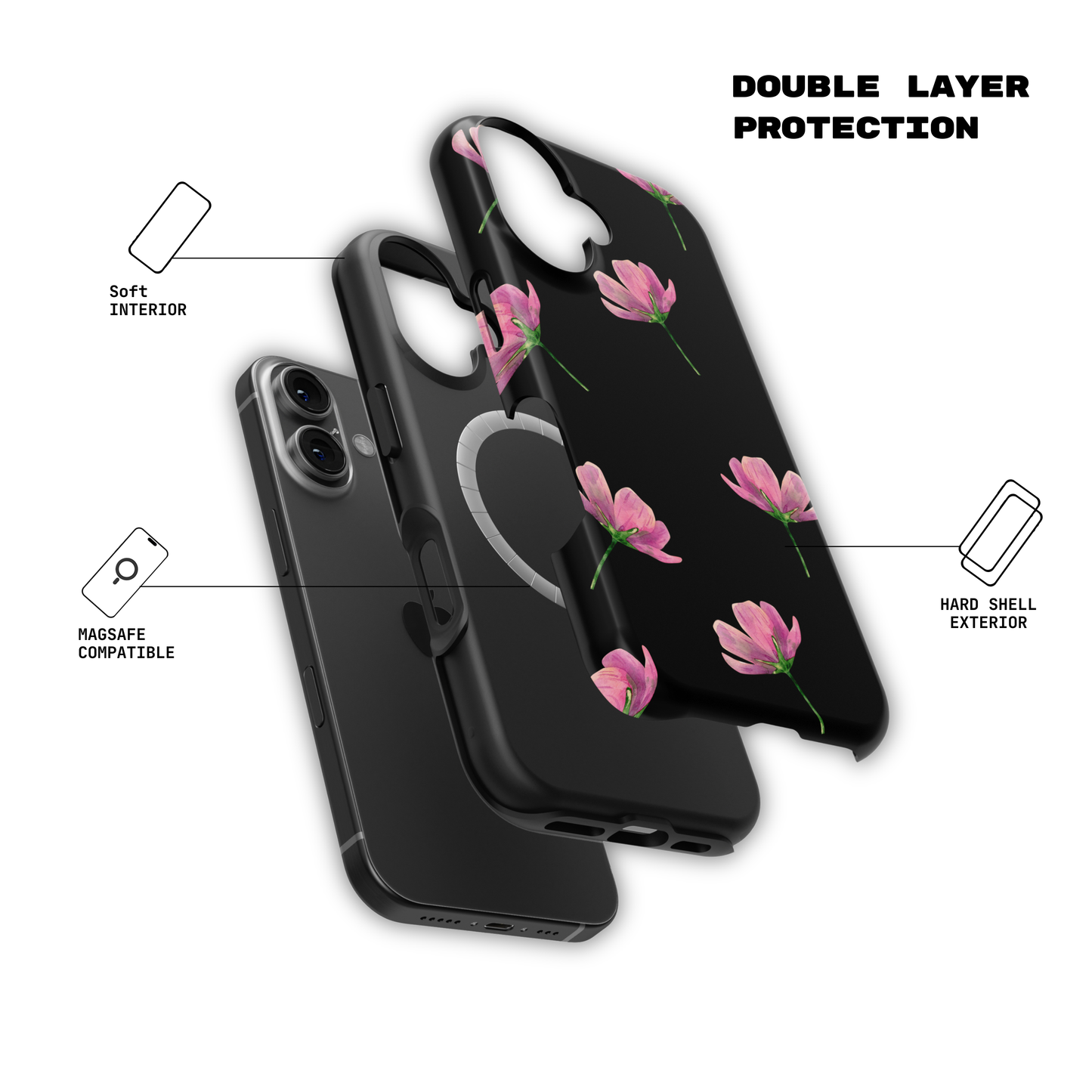Midnight Bloom - iPhone Case